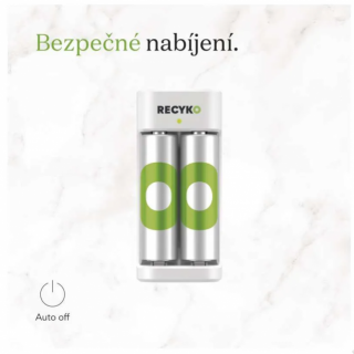 Nabíječka baterií GP ECO E221 + 2x AA, Recyko 2100