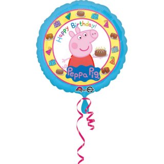 Fóliový balónek Prasátko Peppa - Happy Birthday, 45 cm (zn. Amscan)