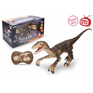 Raptor DINOSAURUS RC na dálkové ovládání, hnědý, 45 cm (zn. WIKY)