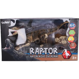 Raptor DINOSAURUS RC na dálkové ovládání, hnědý, 45 cm (zn. WIKY)