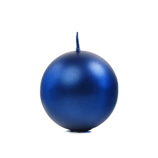 Svíčka koule, tmavě modrá, 6 cm